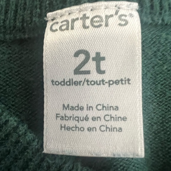 Carters Boys Forest Green Sweater and Button Up 2T - Picture 5 of 8